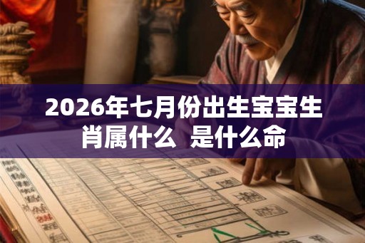 2026年七月份出生宝宝生肖属什么  是什么命