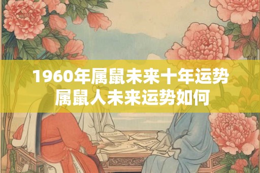 1960年属鼠未来十年运势 属鼠人未来运势如何