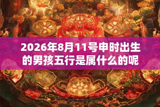 2026年8月11号申时出生的男孩五行是属什么的呢