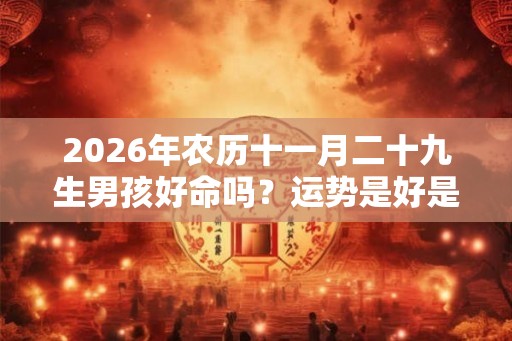 2026年农历十一月二十九生男孩好命吗？运势是好是坏？