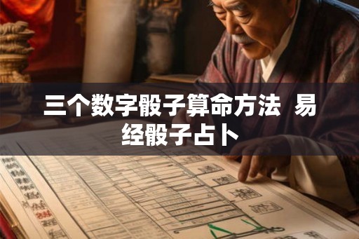 三个数字骰子算命方法 易经骰子占卜 三个数字骰子算命方法 易经骰子占卜