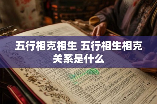 五行相克相生 五行相生相克关系是什么