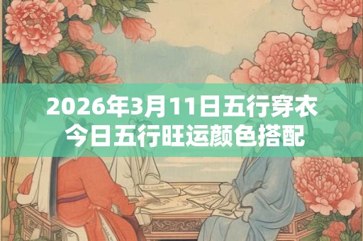 2026年3月11日五行穿衣 今日五行旺运颜色搭配