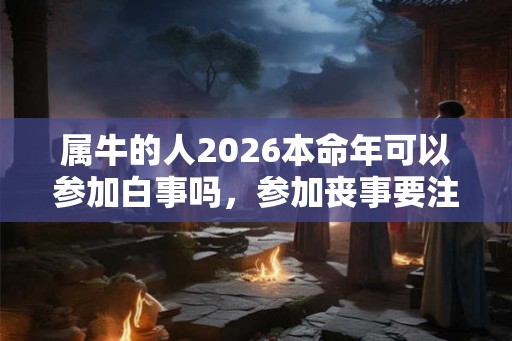 属牛的人2026本命年可以参加白事吗，参加丧事要注意什么