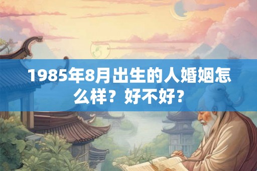 1985年8月出生的人婚姻怎么样？好不好？