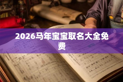 2026马年宝宝取名大全免费