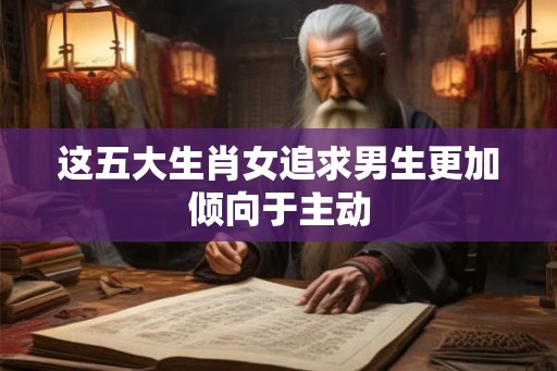 这五大生肖女追求男生更加倾向于主动
