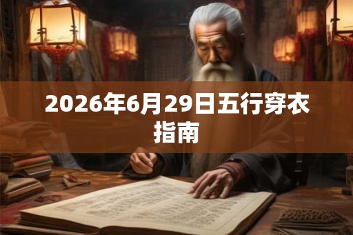 2026年6月29日五行穿衣指南