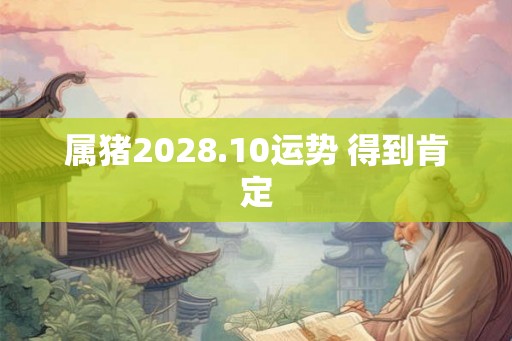属猪2028.10运势 得到肯定
