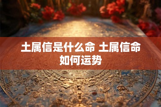 土属信是什么命 土属信命如何运势 土属信是什么命 土属信命如何运势