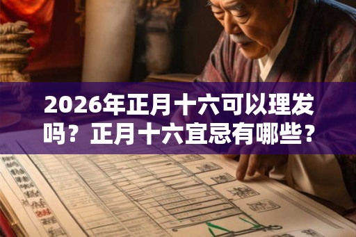 2026年正月十六可以理发吗？正月十六宜忌有哪些？