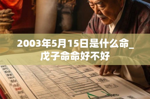 2003年5月15日是什么命_戊子命命好不好