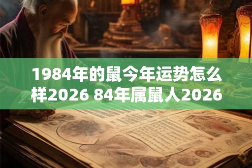 1984年的鼠今年运势怎么样2026 84年属鼠人2026年运气