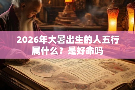 2026年大暑出生的人五行属什么？是好命吗