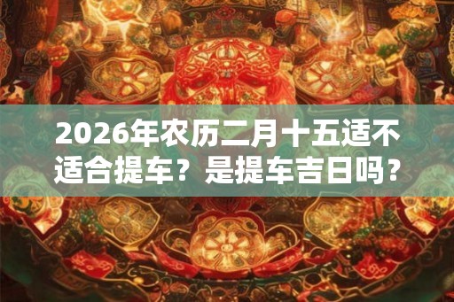 2026年农历二月十五适不适合提车？是提车吉日吗？