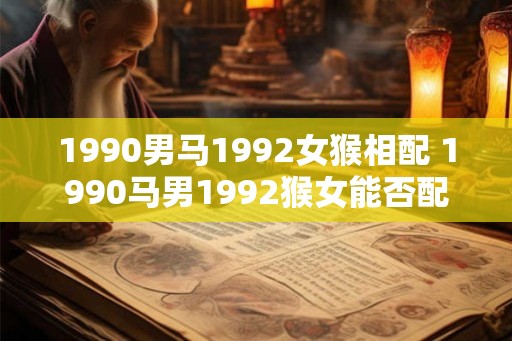 1990男马1992女猴相配 1990马男1992猴女能否配对成功
