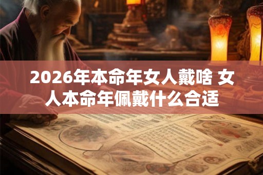 2026年本命年女人戴啥 女人本命年佩戴什么合适