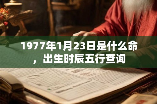 1977年1月23日是什么命，出生时辰五行查询