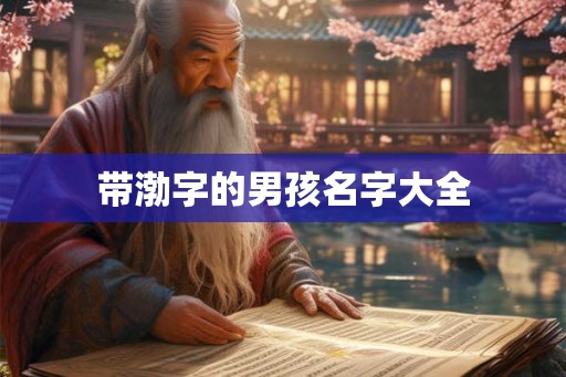 带渤字的男孩名字大全