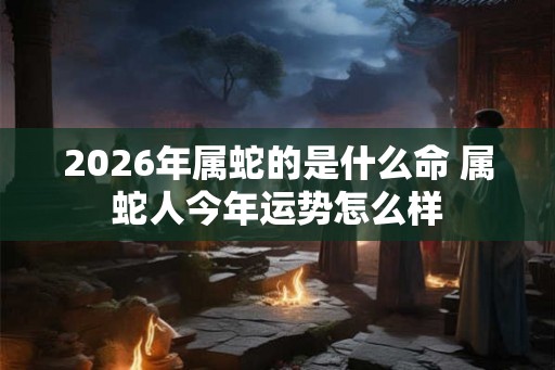 2026年属蛇的是什么命 属蛇人今年运势怎么样