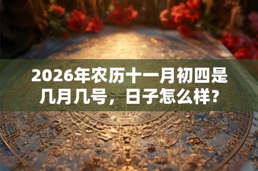 2026年农历十一月初四是几月几号，日子怎么样？