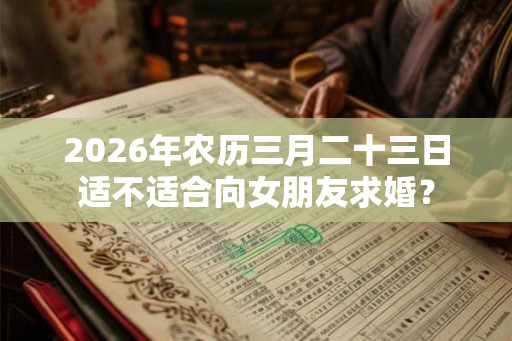 2026年农历三月二十三日适不适合向女朋友求婚？