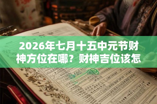 2026年七月十五中元节财神方位在哪？财神吉位该怎么看？