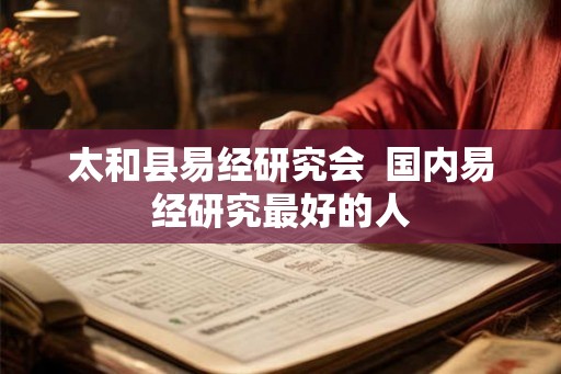 太和县易经研究会  国内易经研究最好的人