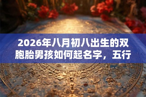 2026年八月初八出生的双胞胎男孩如何起名字，五行属什么？