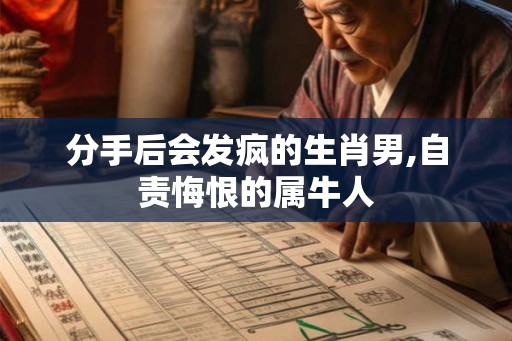 分手后会发疯的生肖男,自责悔恨的属牛人