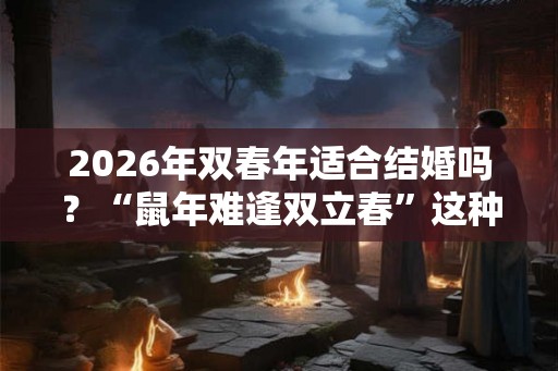 2026年双春年适合结婚吗？“鼠年难逢双立春”这种说法对吗？