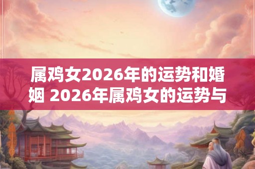 属鸡女2026年的运势和婚姻 2026年属鸡女的运势与婚姻如何