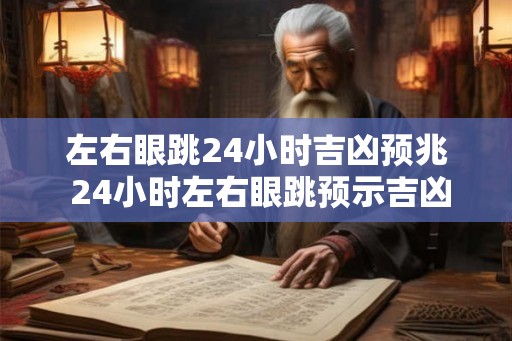 左右眼跳24小时吉凶预兆 24小时左右眼跳预示吉凶