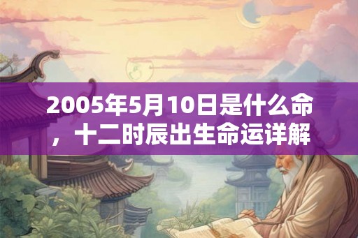 2005年5月10日是什么命，十二时辰出生命运详解