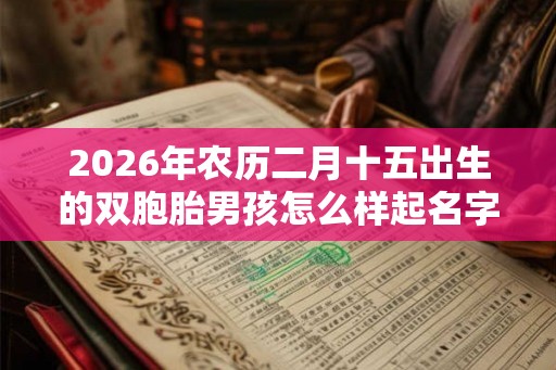 2026年农历二月十五出生的双胞胎男孩怎么样起名字