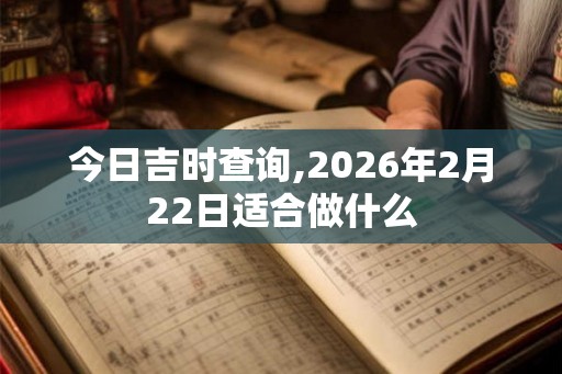 今日吉时查询,2026年2月22日适合做什么