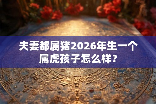 夫妻都属猪2026年生一个属虎孩子怎么样？