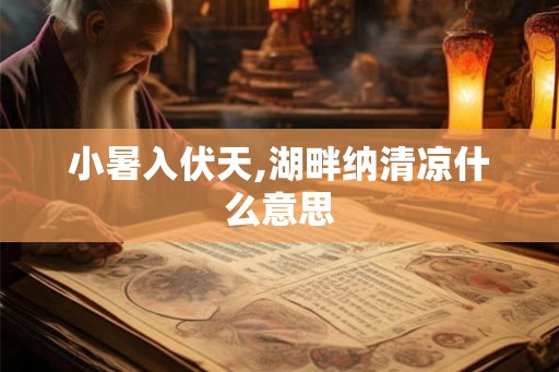 小暑入伏天,湖畔纳清凉什么意思