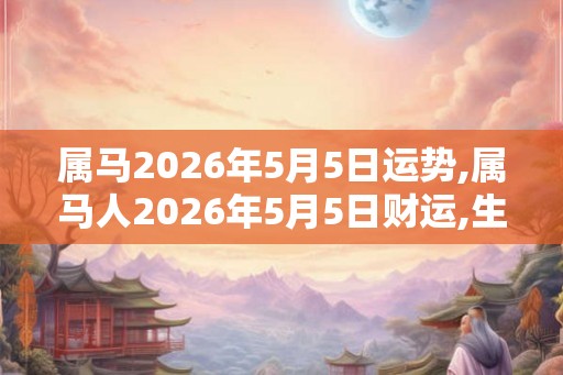 属马2026年5月5日运势,属马人2026年5月5日财运,生肖马2026年5月5日运势 属马2026年5月5日运势,属马人2026年5月5日财运,生肖马2026年5月5日运势