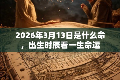 2026年3月13日是什么命，出生时辰看一生命运