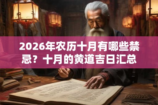 2026年农历十月有哪些禁忌？十月的黄道吉日汇总
