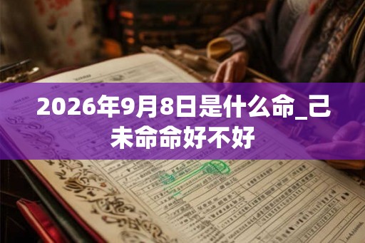 2026年9月8日是什么命_己未命命好不好
