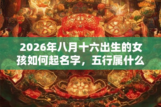 2026年八月十六出生的女孩如何起名字，五行属什么
