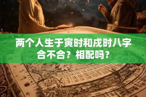 两个人生于寅时和戌时八字合不合？相配吗？