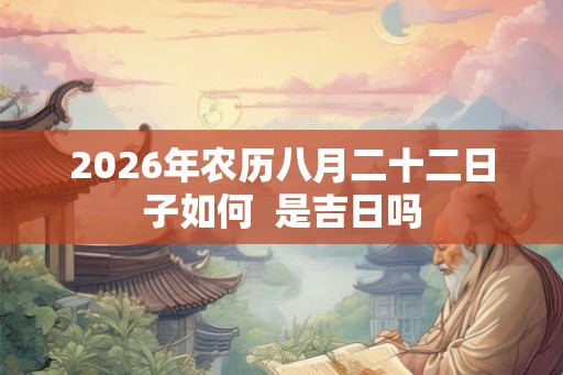 2026年农历八月二十二日子如何  是吉日吗