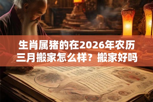 生肖属猪的在2026年农历三月搬家怎么样？搬家好吗？