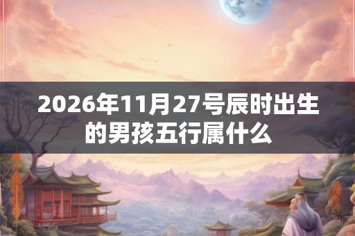 2026年11月27号辰时出生的男孩五行属什么