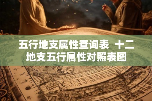五行地支属性查询表  十二地支五行属性对照表图