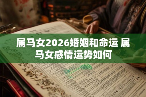 属马女2026婚姻和命运 属马女感情运势如何