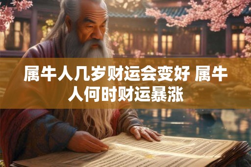 属牛人几岁财运会变好 属牛人何时财运暴涨